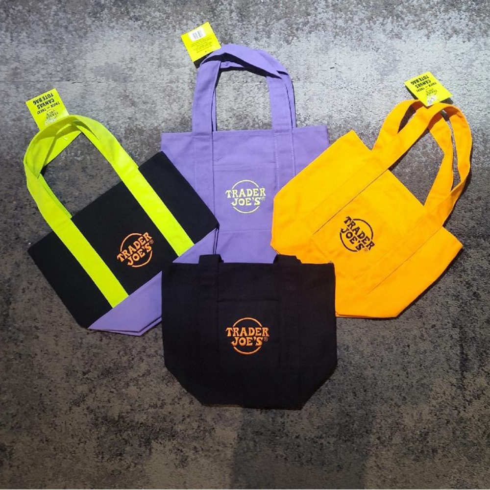 Trader Joe's Colorful Mini Tote Bag Collection